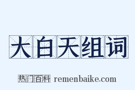 大白天组词是什么意思的图片